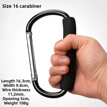 Gongping hliníkový karabín v tvare D – rýchly hák pre tašky, topánky a batožinu, ľahký a viacúčelový, možnosť prispôsobenia