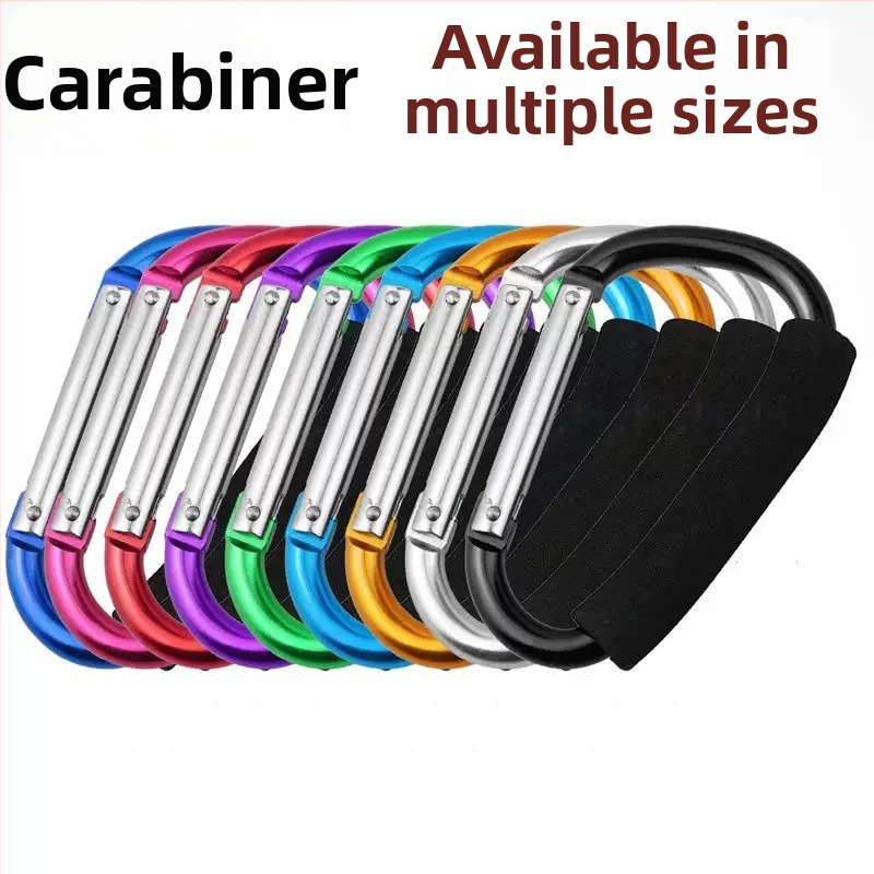 Gongping hliníkový karabín v tvare D – rýchly hák pre tašky, topánky a batožinu, ľahký a viacúčelový, možnosť prispôsobenia