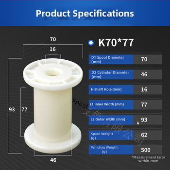 Xindu Drôtová cievka – DIN70, ABS plast, ISO9001 RoHS certifikované, pre kovový drôt