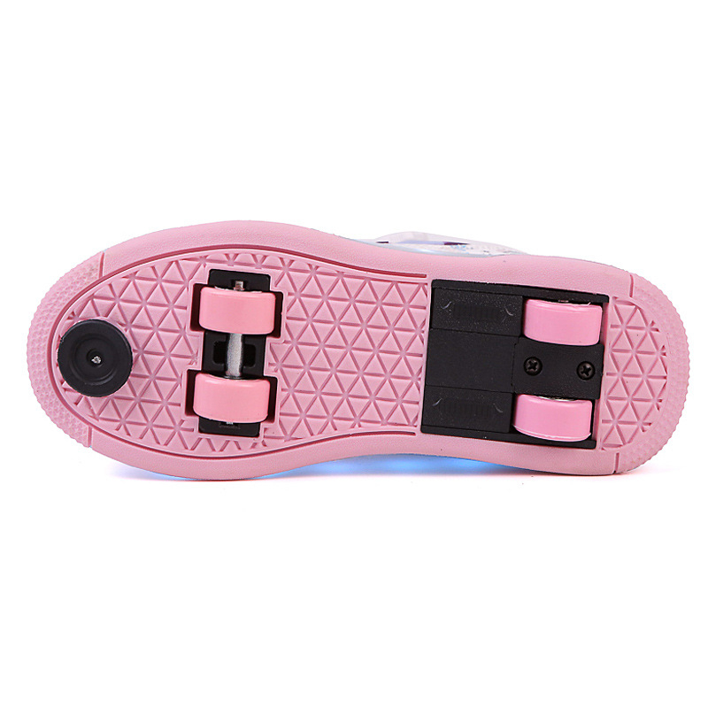 Heelys tenisice s LED osvjetljenjem, dvostruki red četiri kotača – unisex, PU kotači