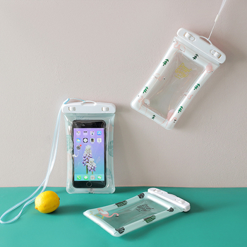 Vodootporna futrola za telefon s dizajnom flaminga, pluta i osjetljiva na dodir, pogodna za plivanje, topli izvori i rafting