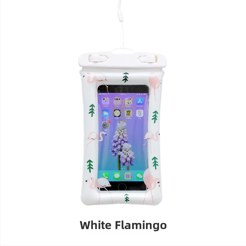 Vodootporna futrola za telefon s dizajnom flaminga, pluta i osjetljiva na dodir, pogodna za plivanje, topli izvori i rafting