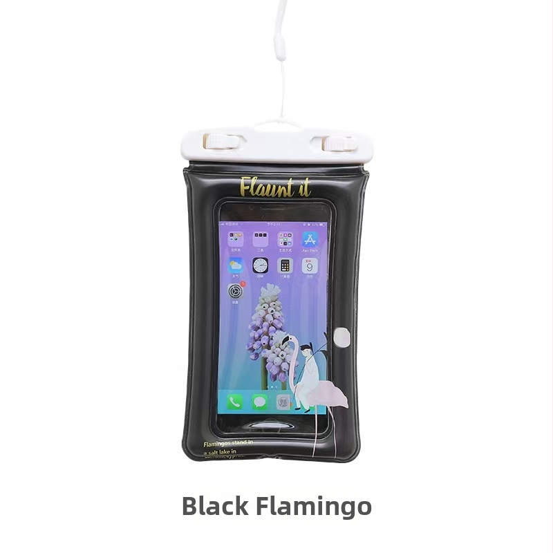 Vodootporna futrola za telefon s dizajnom flaminga, pluta i osjetljiva na dodir, pogodna za plivanje, topli izvori i rafting