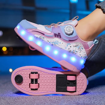 Dječje Heelys tenisice, s dvostrukim redom PU kotači, unisex, marka Alinego/ai kui