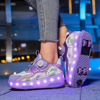 Dječje Heelys tenisice, s dvostrukim redom PU kotači, unisex, marka Alinego/ai kui