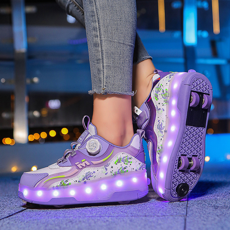Dječje Heelys tenisice, s dvostrukim redom PU kotači, unisex, marka Alinego/ai kui