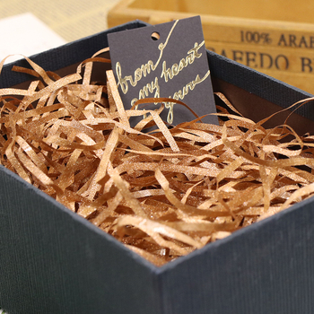 Sjajne raffia trake sa zlatim šljokicama, 30 g/50 g/100 g – punjenje za ukrašavanje kutija za poklone