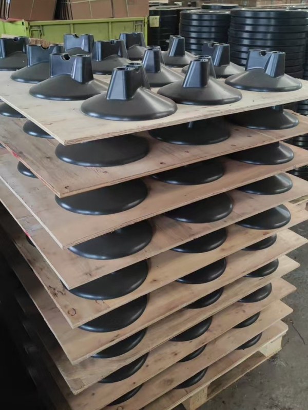 Stâlp de antrenament fotbal cu bază din cauciuc, bază cu trei găuri, Tengbo, 2,2 kg