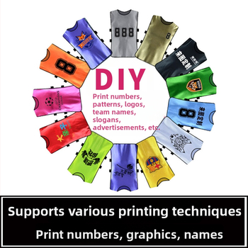 Sepwolf Tímové uniformy na futbal so logom a číslovanými vestami, jednobarevný vzor, vek 5–18 rokov, na tréningy a skupinové aktivity