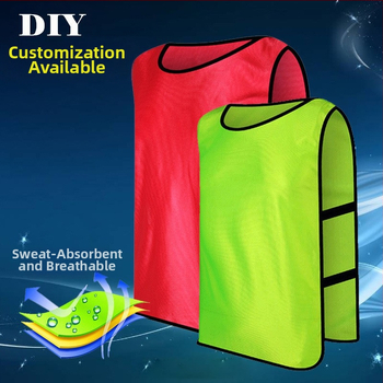 Futbalová tréningová vesta pre tím – vlastný strih, tkanina Spandex/Lycra, unisex, vhodné pre jaru, leto a jeseň