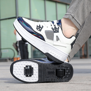 Обувки за ходене с двойни колела и скрити ролери (PU колела, унисекс, марка Y6)