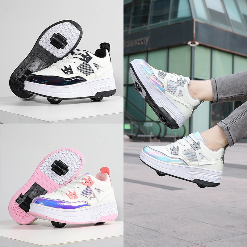 Обувки за ходене с двойни колела и скрити ролери (PU колела, унисекс, марка Y6)