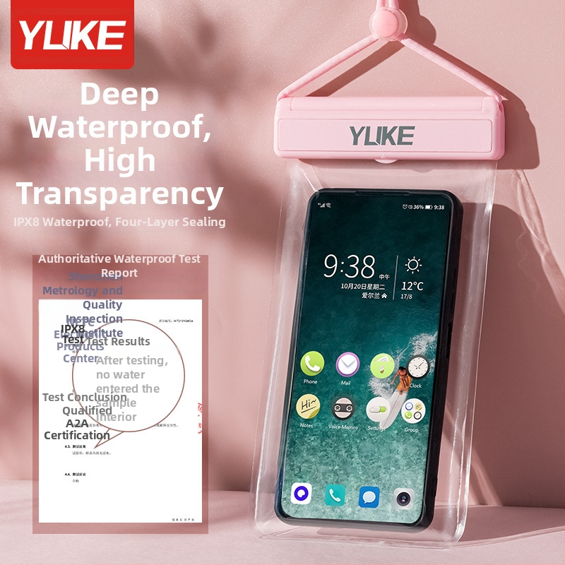 Vodootporna torbica za telefon ABS+TPU, osjetljiva na dodir, Feather marka, poliester tkanina, pogodna za vanjske aktivnosti i ronjenje