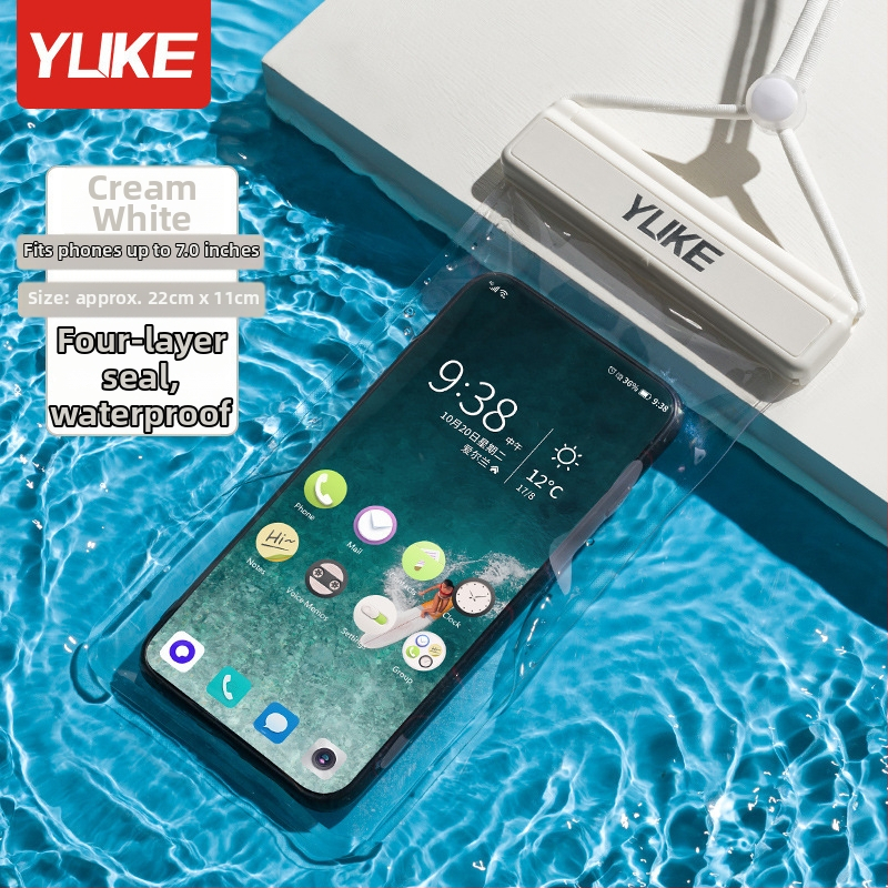 Vodootporna torbica za telefon ABS+TPU, osjetljiva na dodir, Feather marka, poliester tkanina, pogodna za vanjske aktivnosti i ronjenje