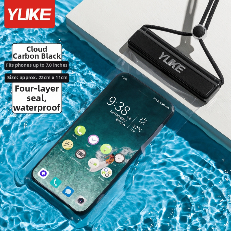 Vodootporna torbica za telefon ABS+TPU, osjetljiva na dodir, Feather marka, poliester tkanina, pogodna za vanjske aktivnosti i ronjenje
