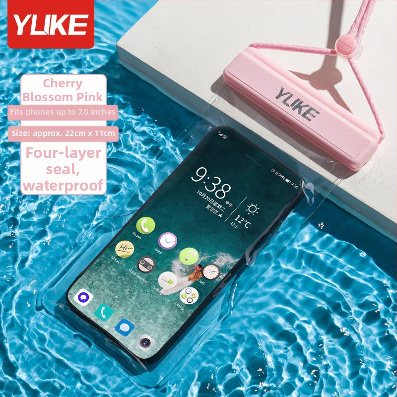 Vodootporna torbica za telefon ABS+TPU, osjetljiva na dodir, Feather marka, poliester tkanina, pogodna za vanjske aktivnosti i ronjenje