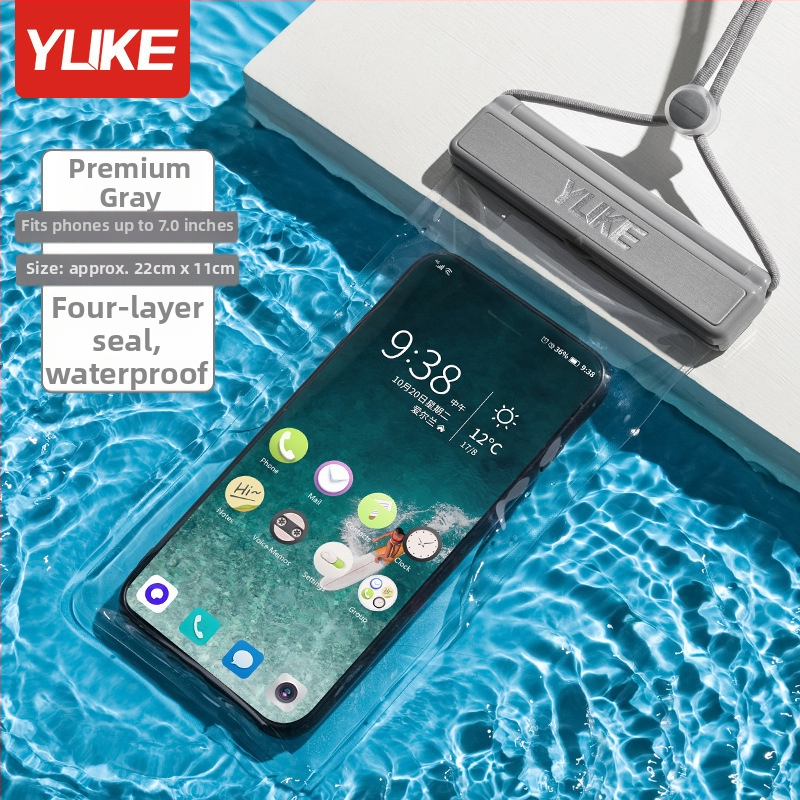 Vodootporna torbica za telefon ABS+TPU, osjetljiva na dodir, Feather marka, poliester tkanina, pogodna za vanjske aktivnosti i ronjenje