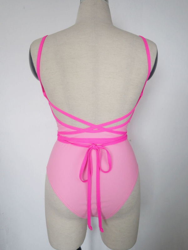 Női egyszemélyes fürdőruha, ujjatlan, nylon anyag poliészter béléssel, szexi európai–amerikai stílus