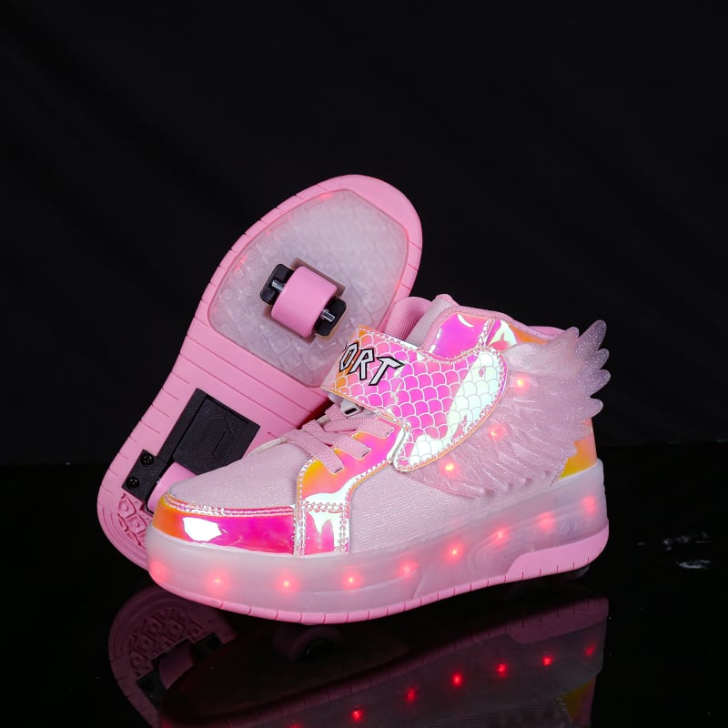 Детски обувки Heelys – двойно колело, PU колела, въртящ се бутон, подметка TPR