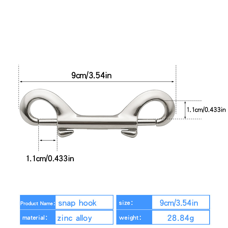 Két végű karabiner rugós gyorskioldó zármechanizmussal – cinkötvözet, hegymászáshoz és búvárkodáshoz, modell STK, márka Yiheng hardware