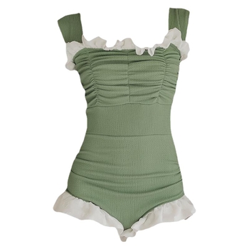 Női egyrészes fürdőruha, magas derék, hasat formázó fazon, egyszínű mintázat, belső melltámasz, poliészter 90–94%