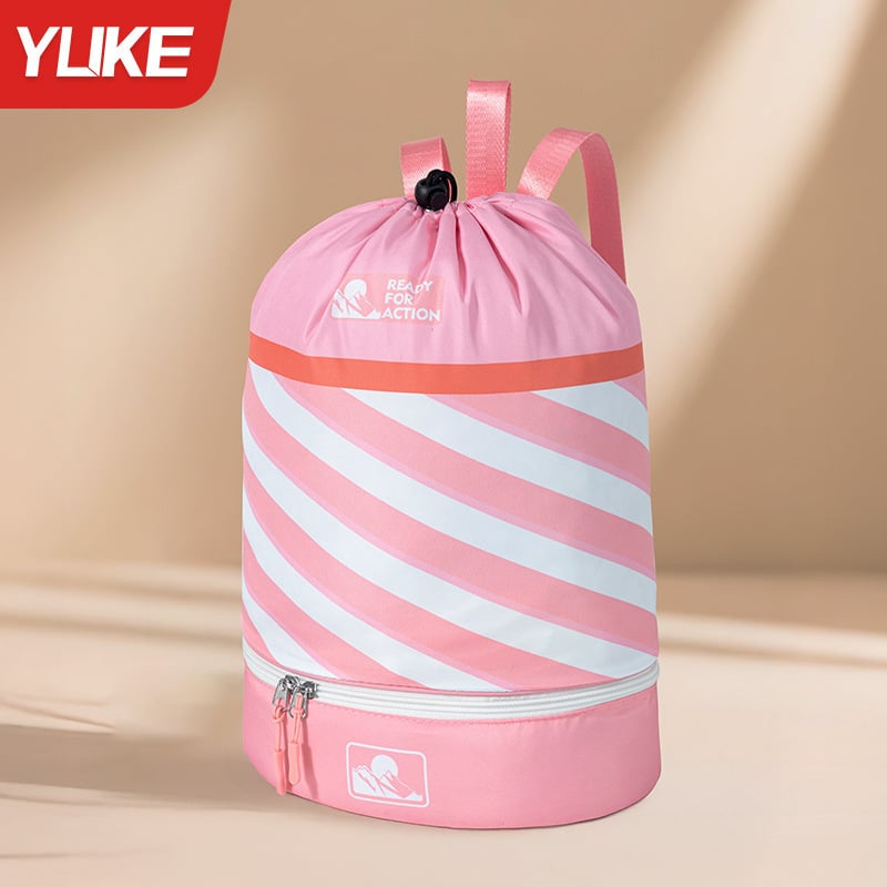 Rucsac unisex impermeabil pentru înot, cu separare uscat/umed, țesătură Oxford, capacitate 20–35 L, model dungat, potrivit pentru sport și activități în aer liber