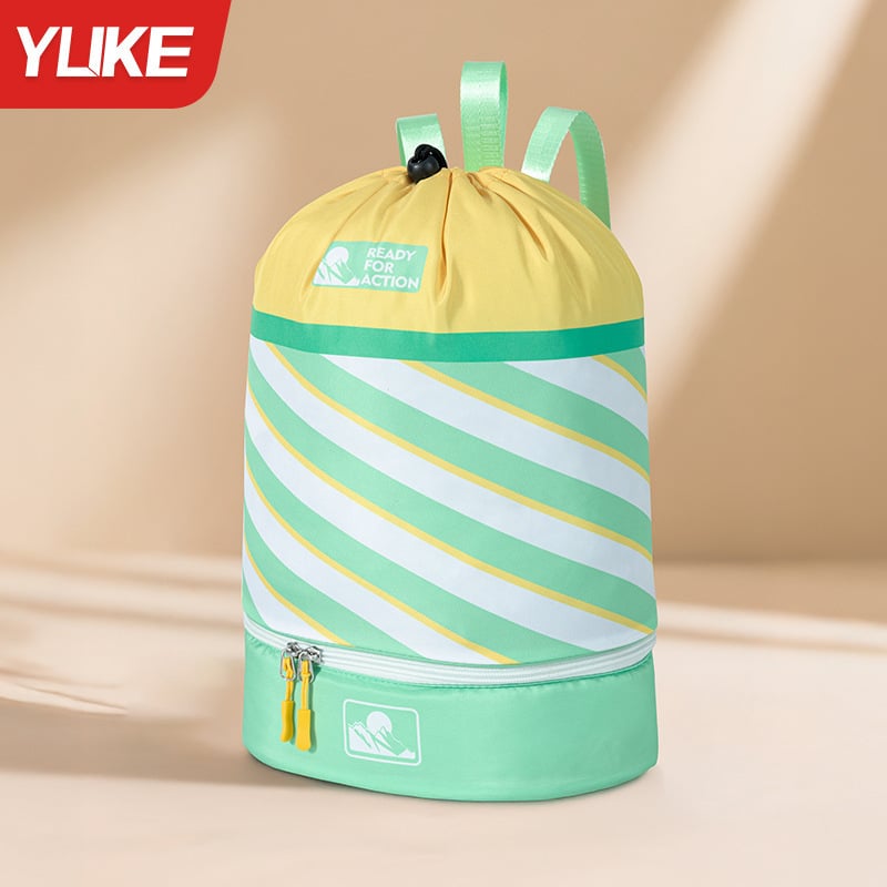 Rucsac unisex impermeabil pentru înot, cu separare uscat/umed, țesătură Oxford, capacitate 20–35 L, model dungat, potrivit pentru sport și activități în aer liber