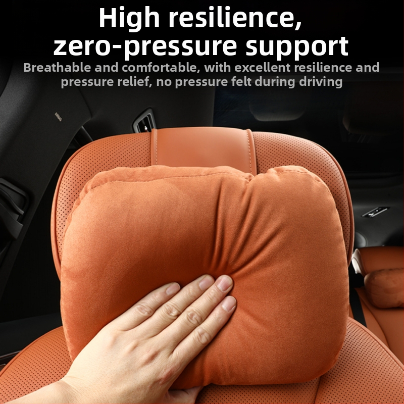 Autosed na krk s oporou bedra, velúr materiál, prispôsobiteľná, minimalistický štýl, univerzálne použitie