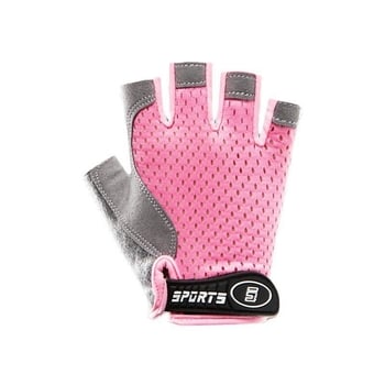 Gyerekeknek félujjú kesztyű pillangó hálós mintával – csúszásmentes, poliészter, uniszex, kerékpározáshoz és görkorcsolázáshoz, 4–12 éveseknek