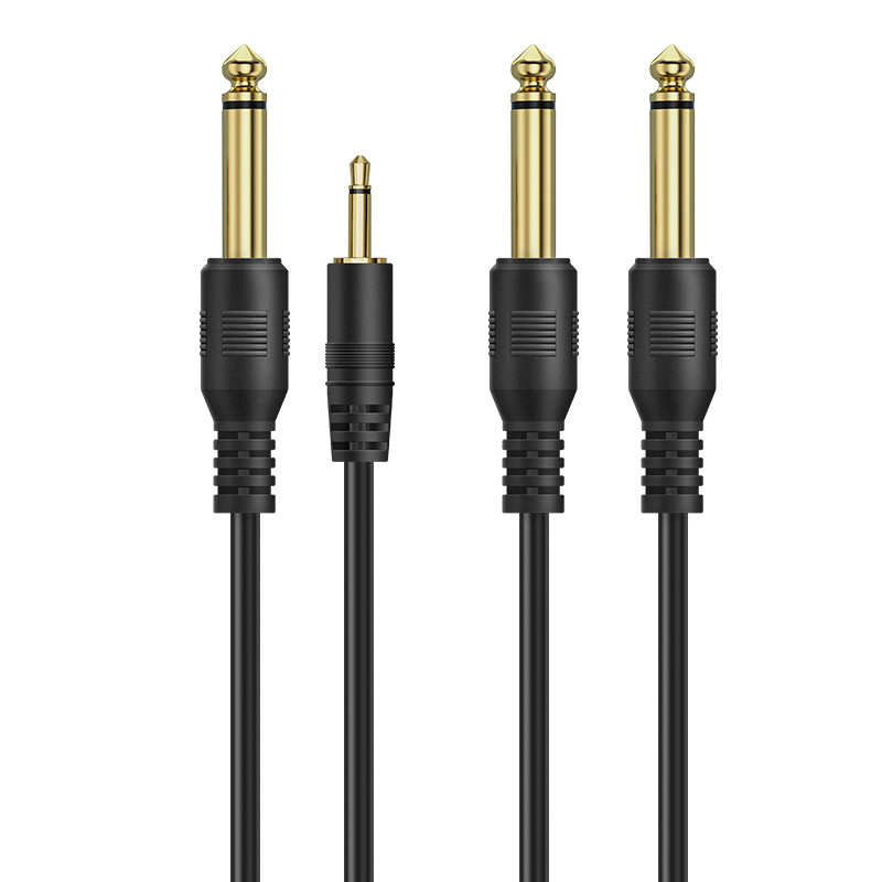 Kebolong audio kabel 6,35 mm na 3,5 mm za gitaru i mikrofon, PVC oklop, ROHS, pogodan za audio i video