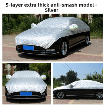 Pokrivalo za auto za sve sezone s UV zaštitom, vodootporno i toplinski izolirano; prednji dio s polovinom pokrivača i debelim pokrovom krova.