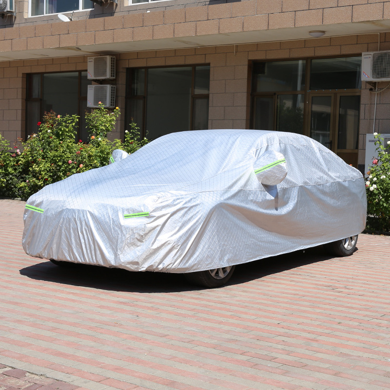Vanjska auto navlaka za sve sezone, potpuno pokrivanje, baršunasti materijal, zaštita od sunca i kiše, toplinska izolacija, univerzalna kompatibilnost, prilagodljivo