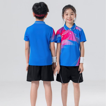 Uniforma za stolni tenis, kratki rukav, brzo sušeća, unisex, za trening i natjecanje, tkanina od mješavine kemijskih vlakana, 100% poliester, podstava 100% poliester, pogodna za zimu, proljeće i jesen