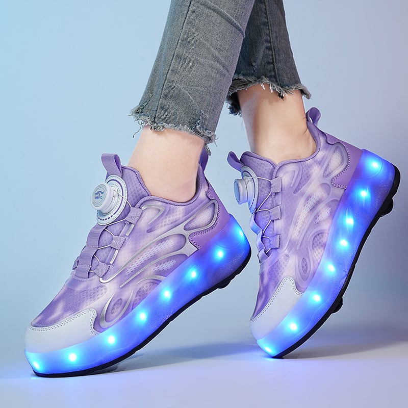 Gyerekeknek szánt görkorcsolya dupla kerékkel, PU+ háló felsőrész, TPR talp