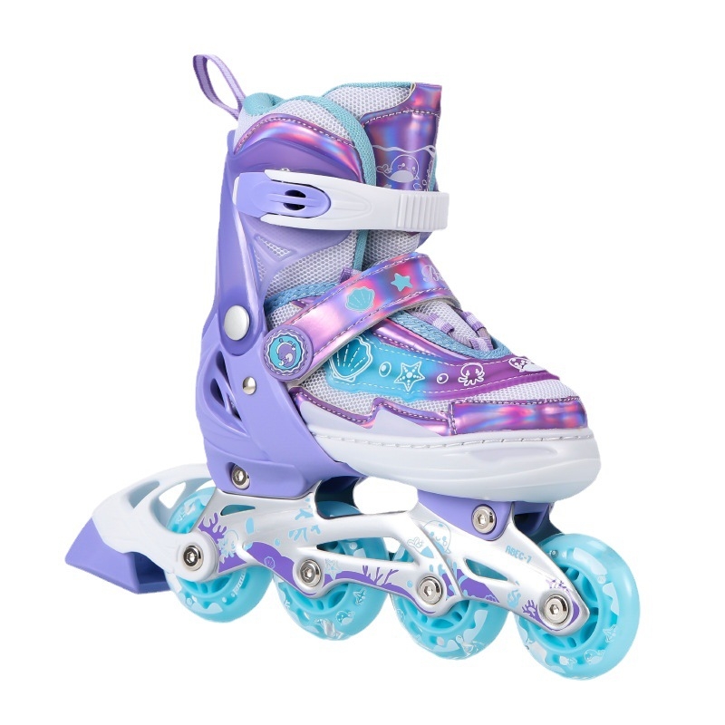 Set dječjih rolki, prilagodljive inline rolne za početnike, svjetleći kotači i protuklizna potplata.