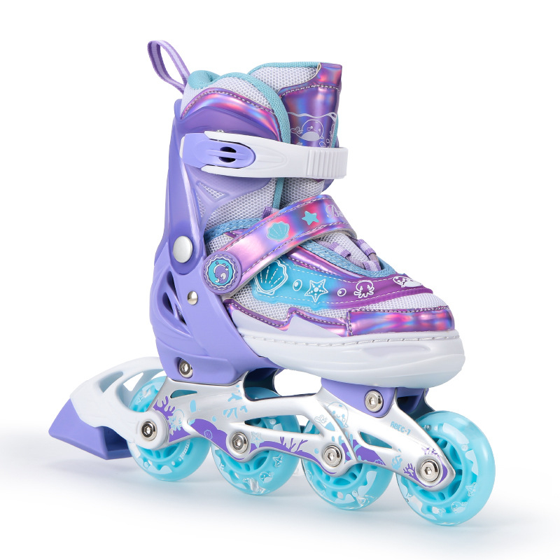 Set dječjih rolki, prilagodljive inline rolne za početnike, svjetleći kotači i protuklizna potplata.