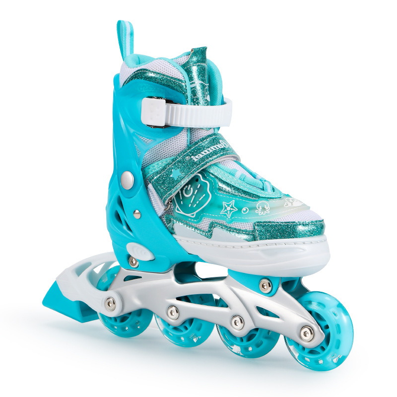 Set dječjih rolki, prilagodljive inline rolne za početnike, svjetleći kotači i protuklizna potplata.