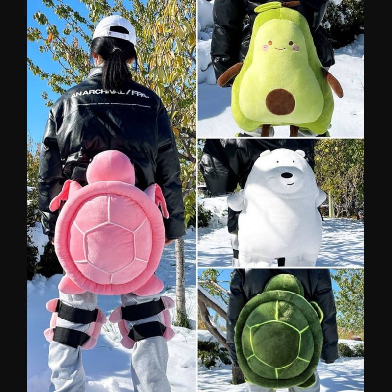 Комплект защита за ски с пухкав хип протектор и протектори за лакът, коляно и долен крак — полиестерно влакно; за ски; 10 броя