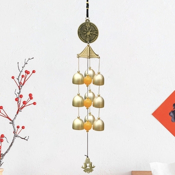 Clopoțel de vânt din aliaj – electroplacare semi-manuală – stil chinezesc nou – accesoriu de agățat