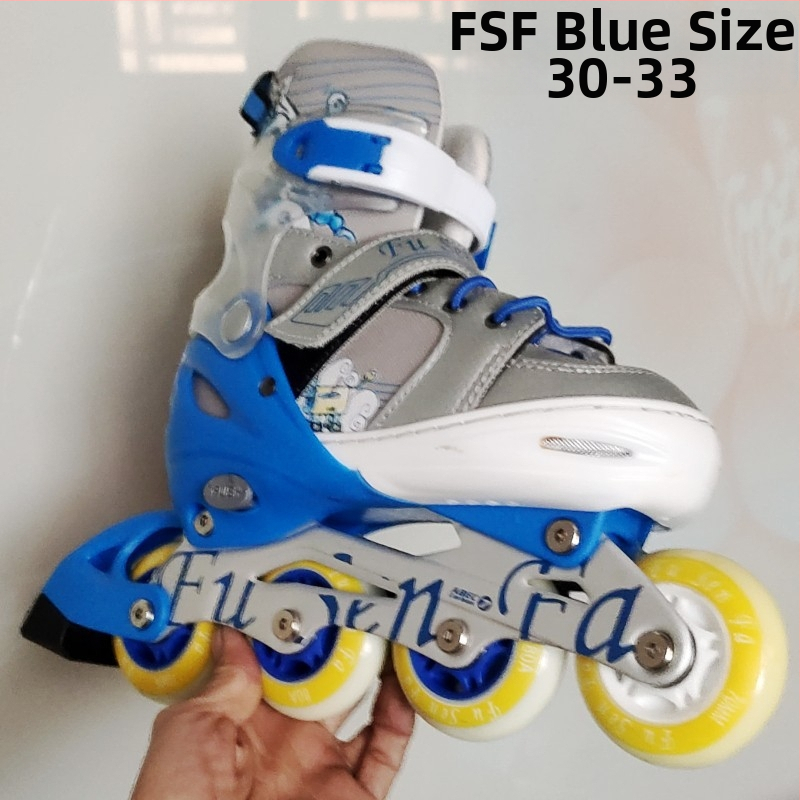 Djeca inline role s leopard printom, svjetleće, PU gornji dio i mrežasti materijal, gumeni đon, kotači u jednom redu, podesiva veličina