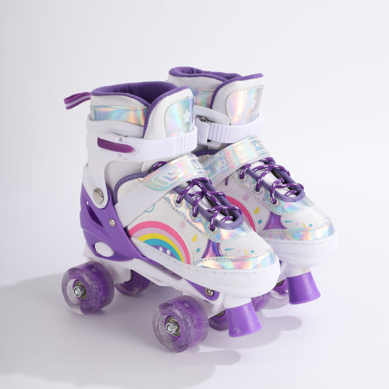 Roleri za odrasle i djecu – komplet, dvostruke kotače, za početnike, unisex, gornji dio PU + mreža, potplat TPR