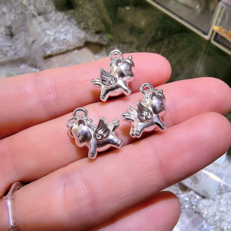 Accesoriu DIY pentru bijuterii — Argint pur 999, prelucrare de precizie, stil desene animate, model Totem, origine Putian