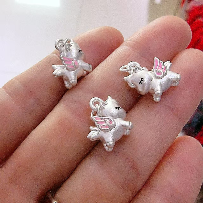 Accesoriu DIY pentru bijuterii — Argint pur 999, prelucrare de precizie, stil desene animate, model Totem, origine Putian