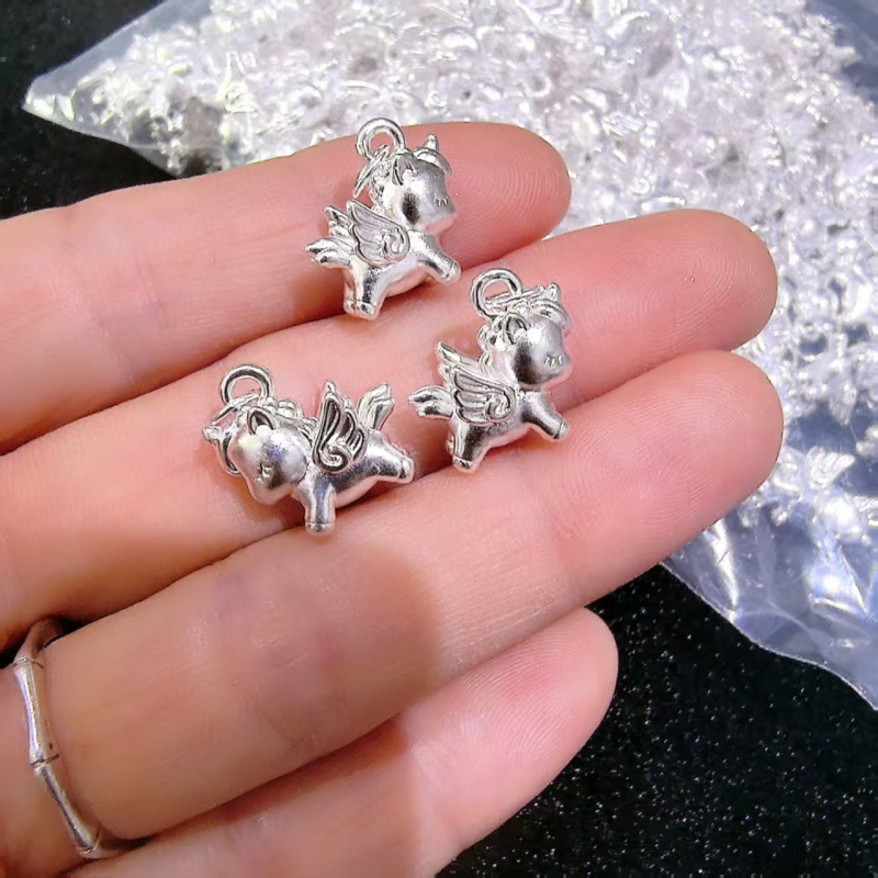 Accesoriu DIY pentru bijuterii — Argint pur 999, prelucrare de precizie, stil desene animate, model Totem, origine Putian