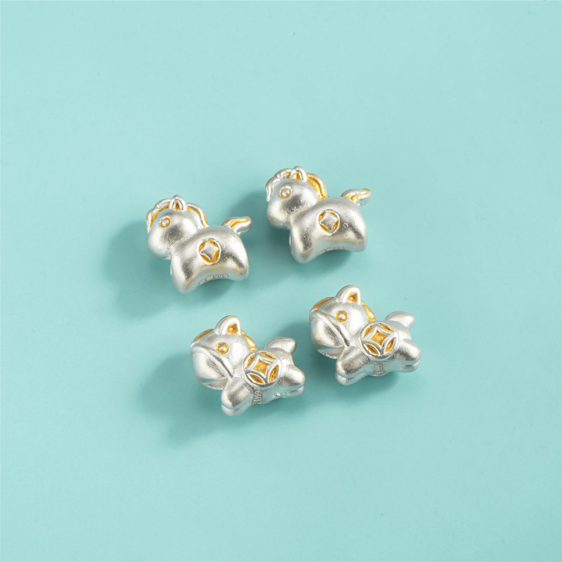 Brățară cu mărgele din argint 925, prelucrare 3D, mărgele răspândite, stil versatil, origine Shantou