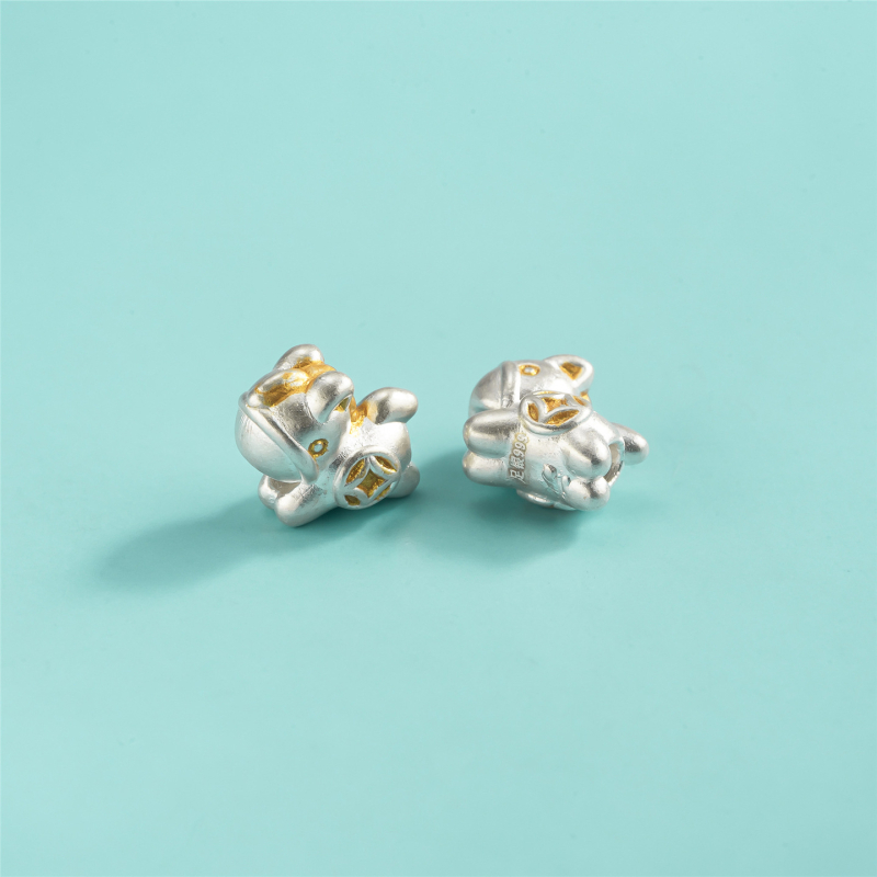 Brățară cu mărgele din argint 925, prelucrare 3D, mărgele răspândite, stil versatil, origine Shantou