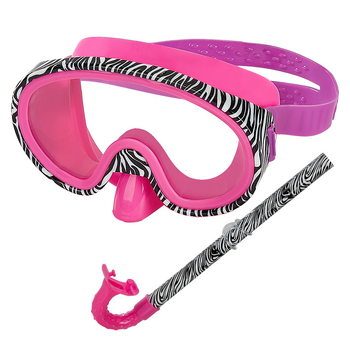 Set maske za ronjenje s antifog lećama, potpuno suhi snorkel, maska velikog okvira s integriranim nosnim zaštitnikom