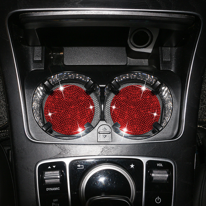 Yannina szilikon autó pohár alátét kristályokkal, csúszásmentes, tárolórekesz, Yue modell, Guangzhou eredetű