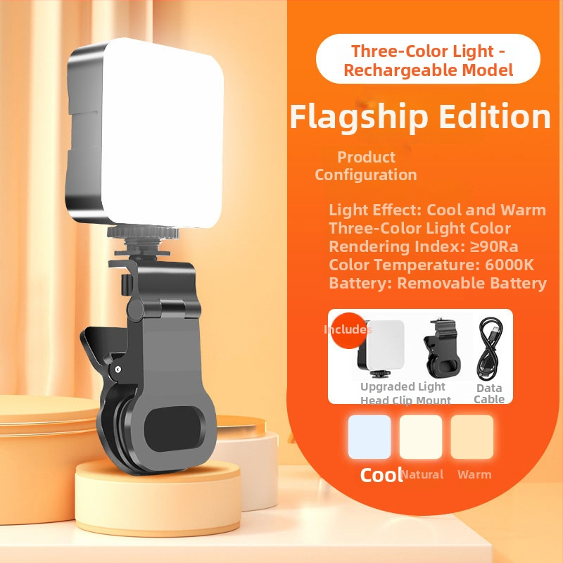 LED töltőfény fotózásra — kézi használat, háromszínű hőmérséklet, 10W alatt, élő közvetítéshez
