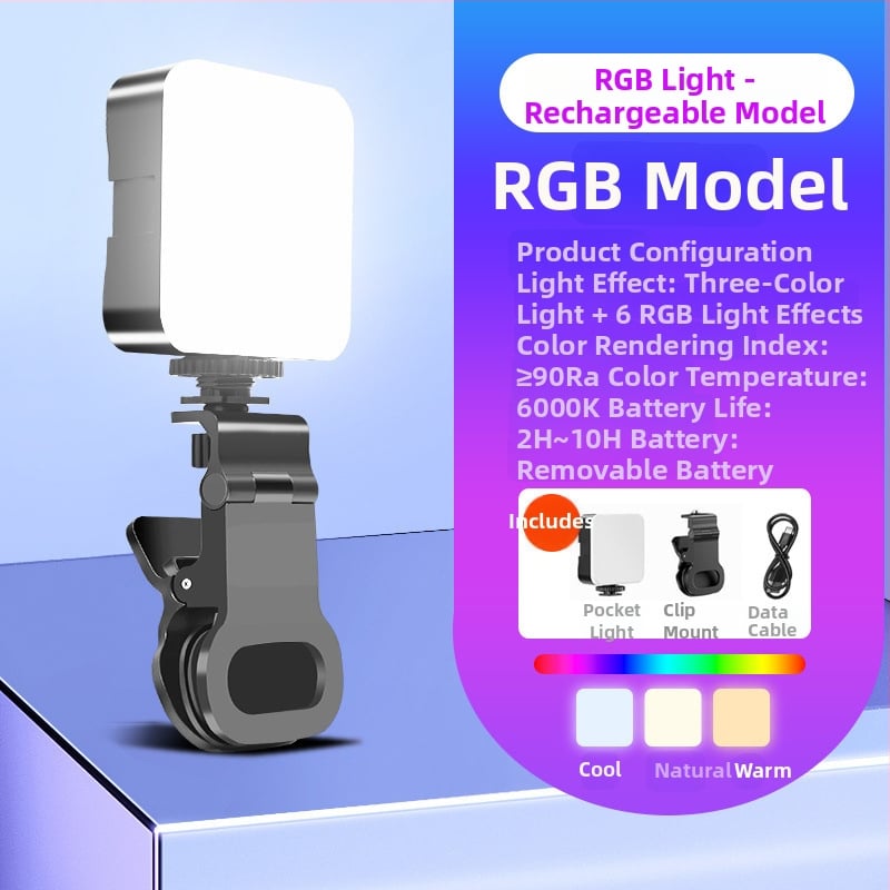 LED töltőfény fotózásra — kézi használat, háromszínű hőmérséklet, 10W alatt, élő közvetítéshez
